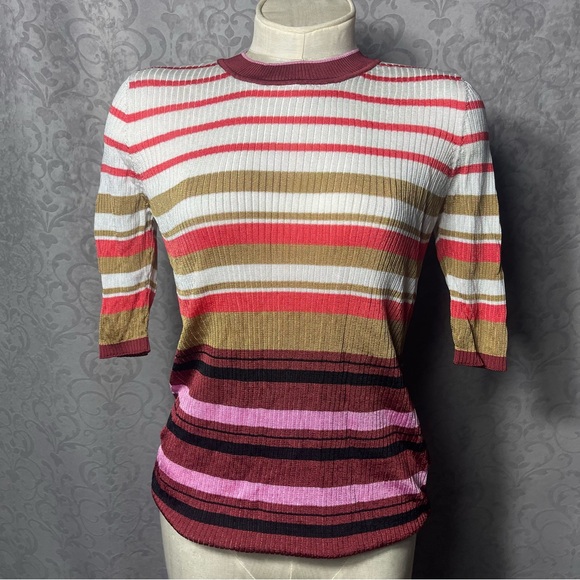 Anthropologie Scotch & Soda Anja Sweater Striped Tee Sz L - Picture 10 of 14